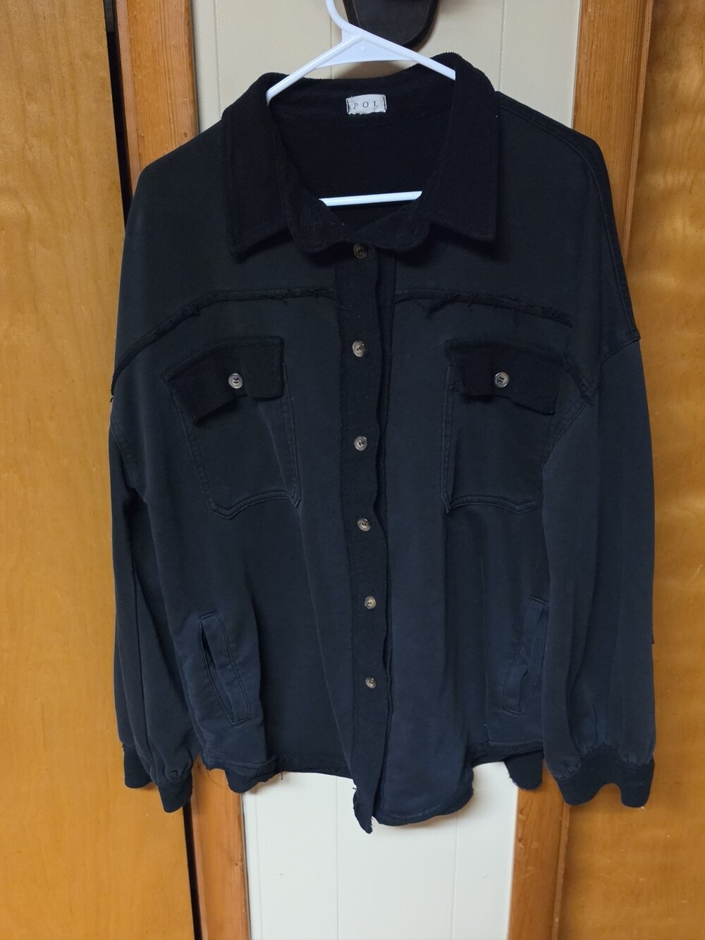 Women’s Pol Black Button-Front Jacket